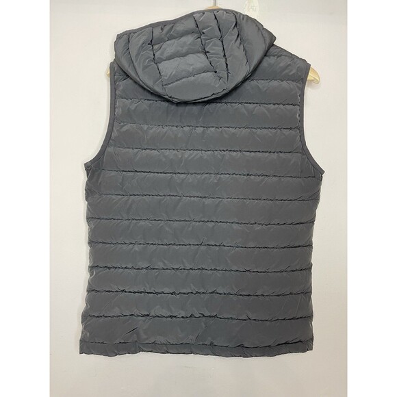 Harmont Blaine Men's Small Gray Hooded Zip Up Puffer Down Vest - Picture 6 of 9